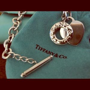 T&Co. Sterling Silver Signature Heart Tag Necklace
